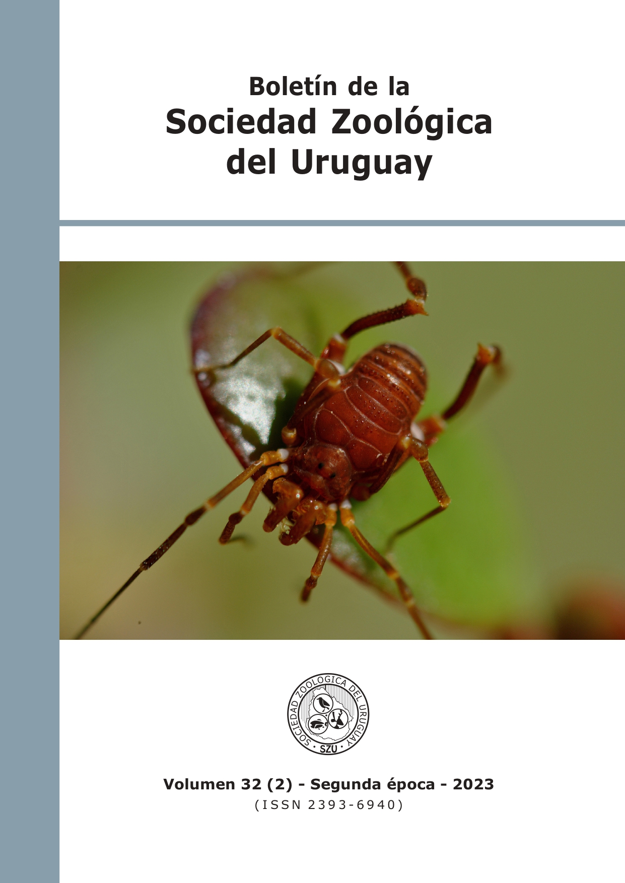 					Ver Vol. 32 Núm. 2 (2023): Boletín de la Sociedad Zoológica del Uruguay
				