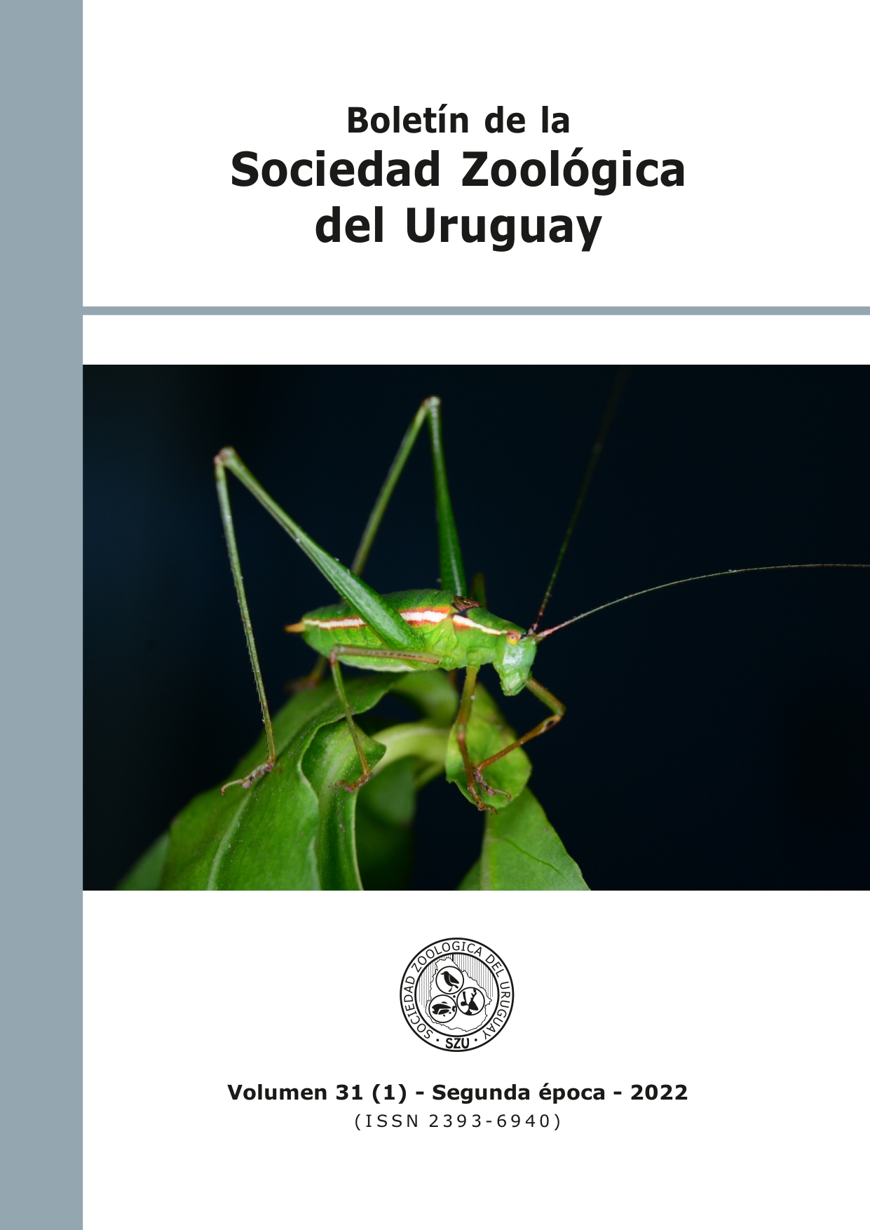 					Ver Vol. 31 Núm. 1 (2022): Boletín de la Sociedad Zoológica del Uruguay
				