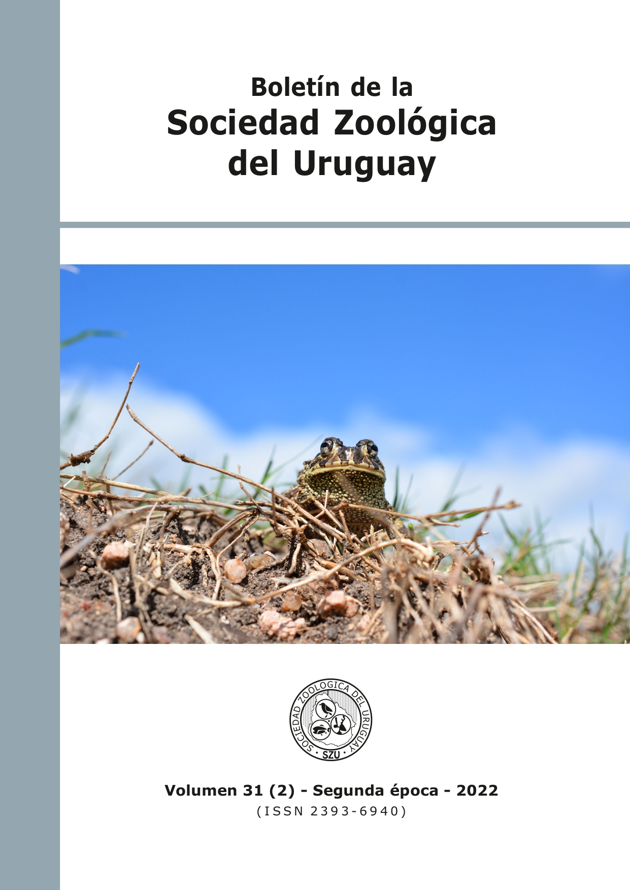 					Ver Vol. 31 Núm. 2 (2022): Boletín de la Sociedad Zoológica del Uruguay
				