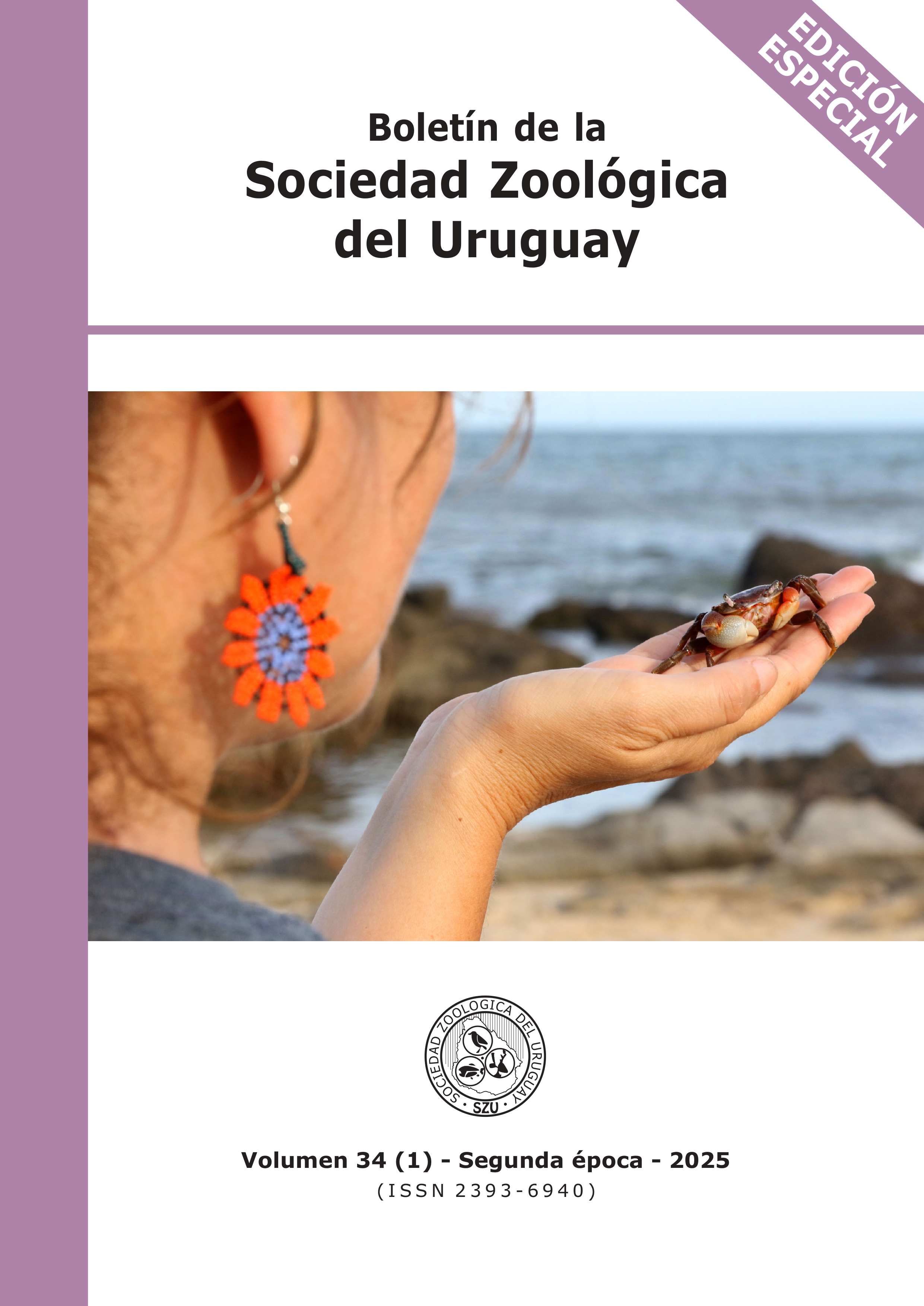 					View Vol. 34 No. 1 (2025): Boletín de la Sociedad Zoológica del Uruguay
				